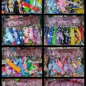 Grosir gantungan kunci karet rubber tali strap lusinan isi 12pcs banyak model