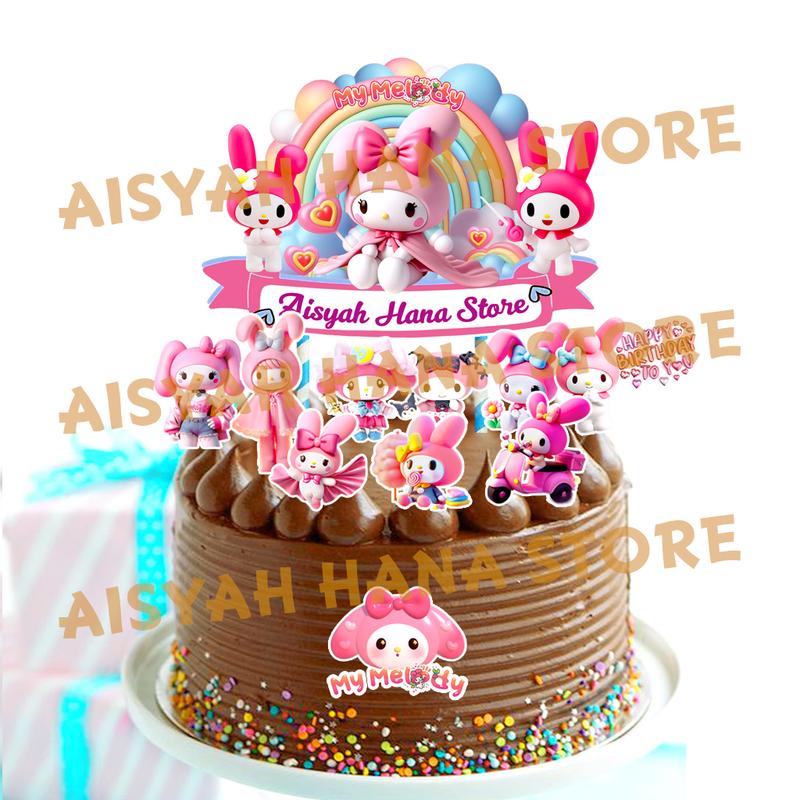 MY MELODY Cake & Cupcake Topper Decoration Birthday Party Ke - TikTok ...