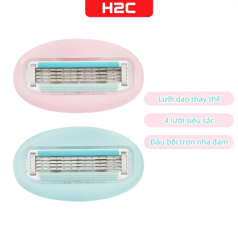 Lưỡi dao thay thế cho dao cạo 4 lưỡi, dao cạo nữ, dao cạo bikini H2C GentleSilk Venus spa (có che tên) Skincare