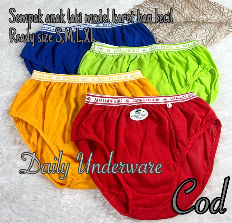 Product Introduction of Celana Dalam Anak Laki Polos Bahan Katun Usia 2-9 tahun, Isi 6/12 Fashion 1