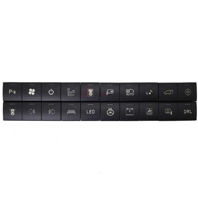 Product Introduction of 1PC BSM DRL LED Battery power supply Steering Sheel fan Heating Rearview Switch Button For Toyota RAV4 Corolla Camry 18-19 Prado 5