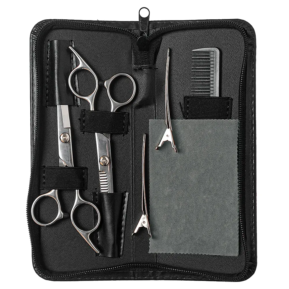 Hairdressing Barber Set Cutting Scissors Tool Household Suite Stainless Steel 7 Pcs/set