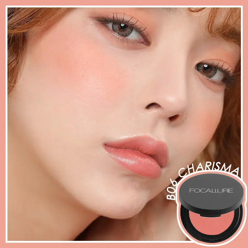 【3PCS】Combo FOCALLURE Son Kem Nhung Pro-blur Airy Velvety + Phấn Má Hồng 6