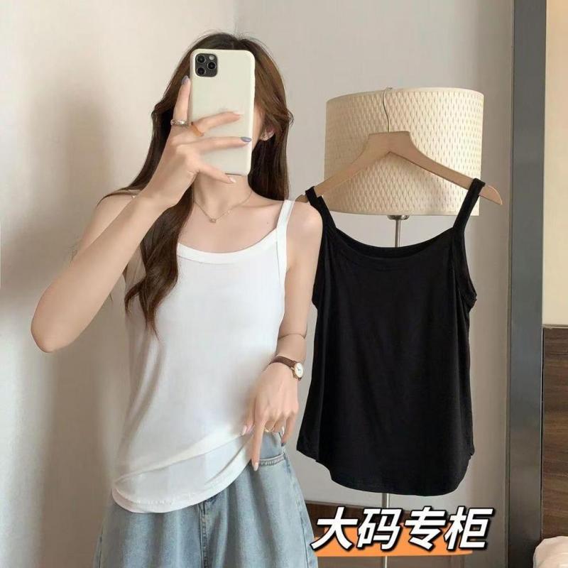 Product Introduction of 2025 Plus Size Black Camisole for Women Spring Summer Sleeveless Base Shirt Versatile Commuting Design 3