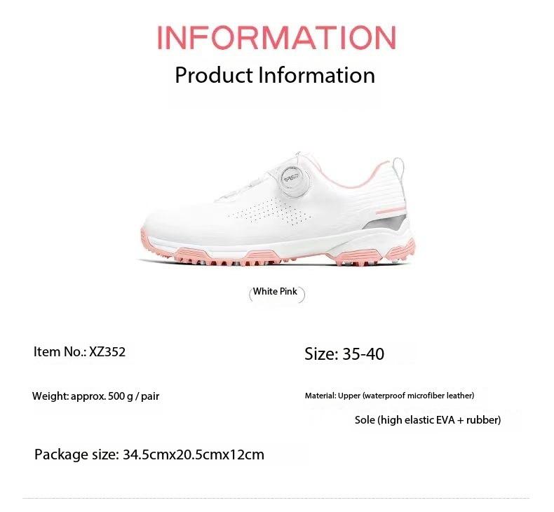 Product Introduction of [PGM] Golf Shoe Women's Breathable Sneaker Anti-Slip Lightweight Knob Comfortable Shock-Absorbing Nail-Free Shoes Xz352 13