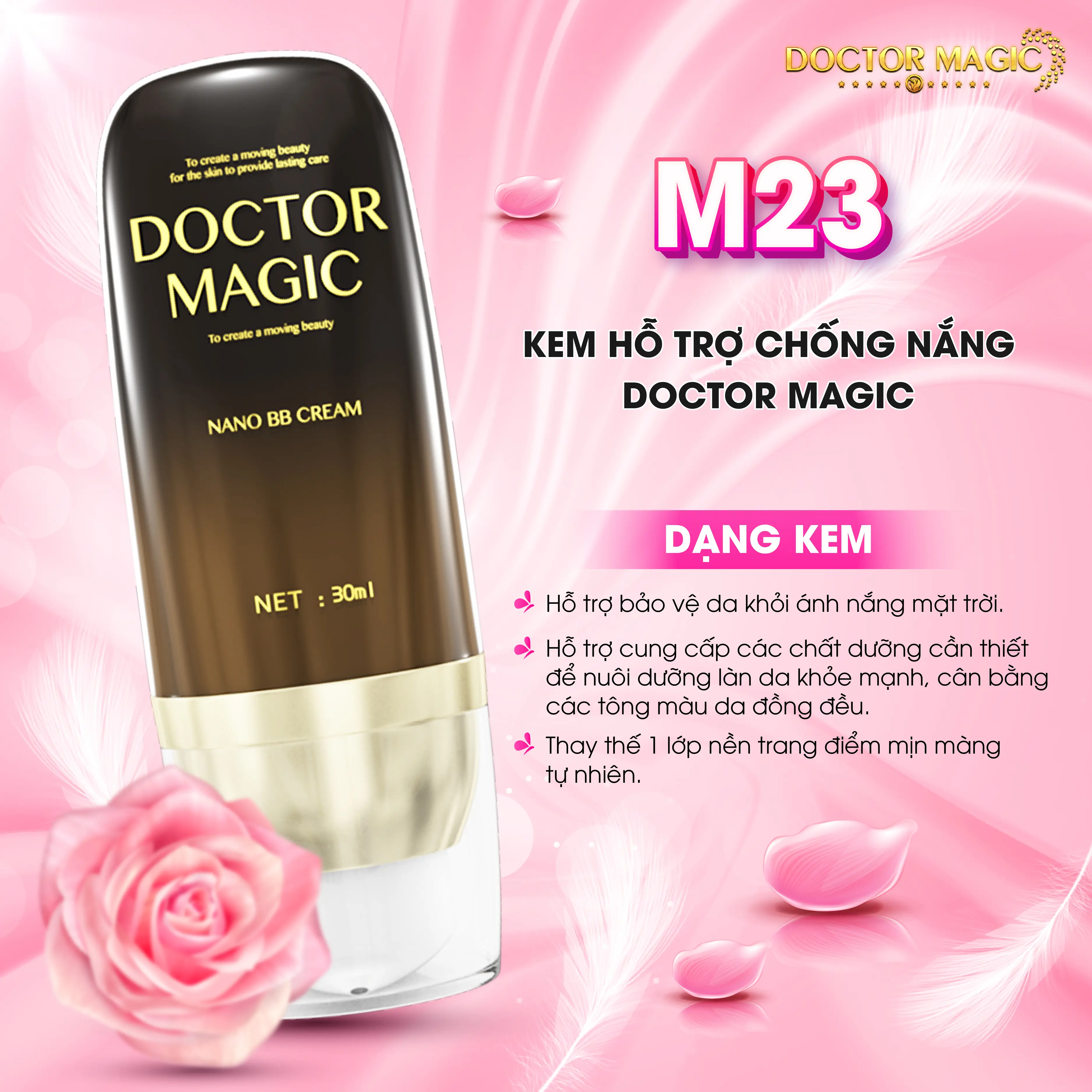 M23 - Kem Hỗ Trợ Chống Nắng Doctor Magic - 30ml