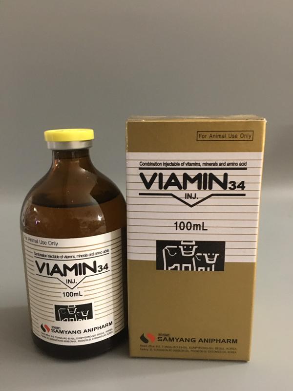  Thuốc thú y Vitamin 34 bồi bổ cơ thể hồi sức tăng lực cho thú cưng gà đá chim cảnh  100ml  