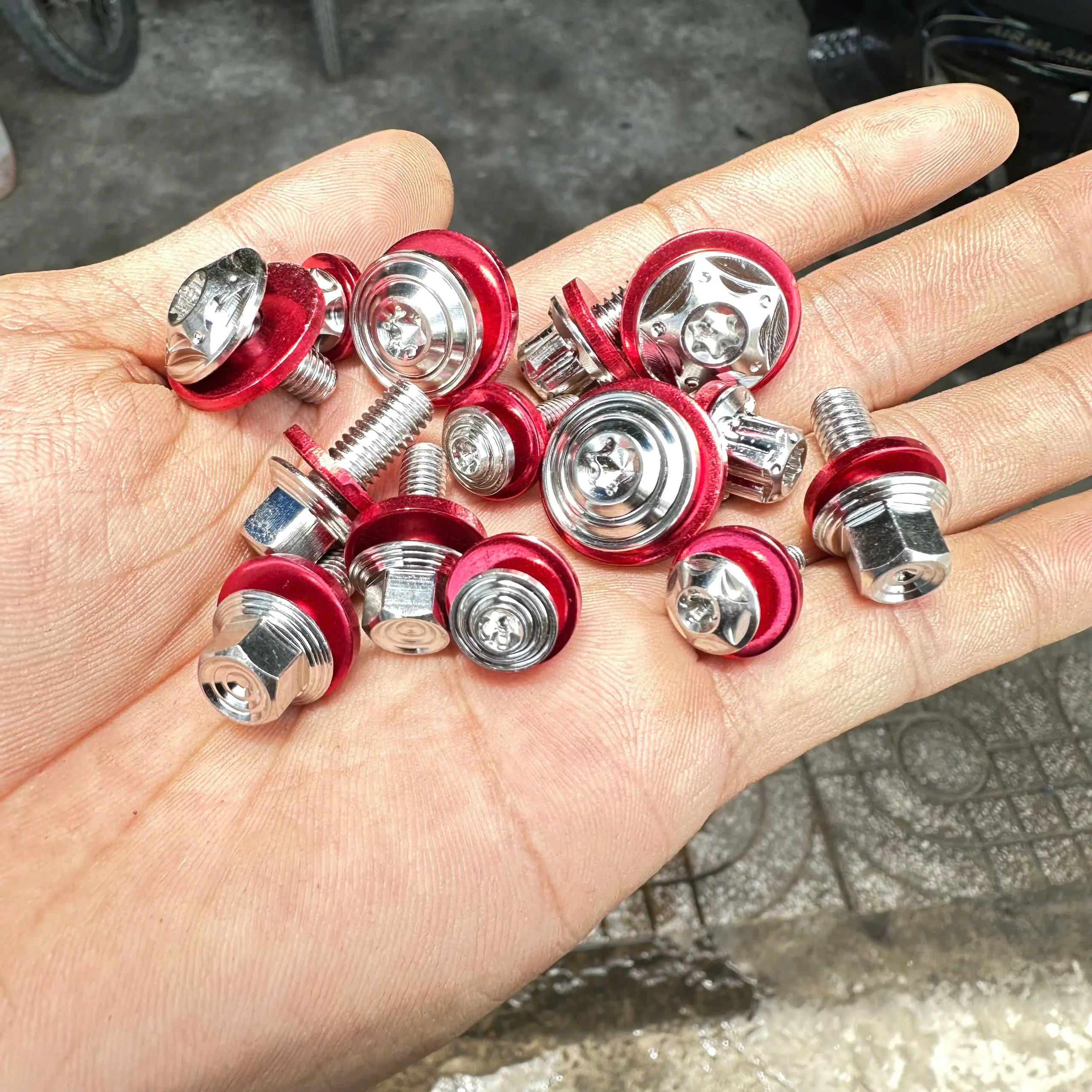Ốc 4Li, 5Li, 6Li Salaya Inox 304 Dàn Áo Mẫu Thái, Sao Nhọn, Trụ Thái, Trụ Bông (Giá 1 Con) (Có Sẵn Lông Đền)
