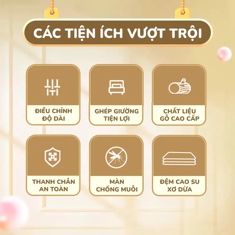 Giường gỗ cho bé Chilux - Hiện đại, an toàn, ghép giường tiện lợi và dễ dàng điều chỉnh độ dài 4