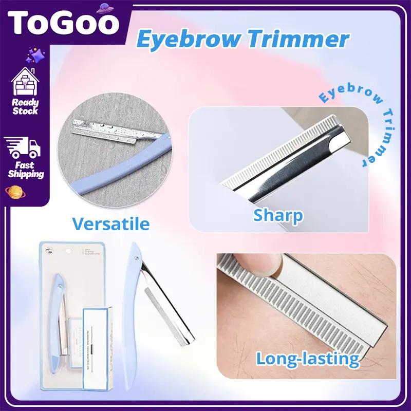 Eyebrow Trimmer 1 Set Sharp Makeup Knife Eyebrow Trimmer Portable Painless Face Razor Clean Blade Shaver Eye Brow Cutters Facial Hair Remover Makeup Tools Face Hair Razors Blade Remover Set Folding Safety Mini. Cosmetic
