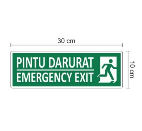 Rambu K3 akrilik - Rambu evakuasi / EXIT - ukuran 30x10 cm Acrylic ...