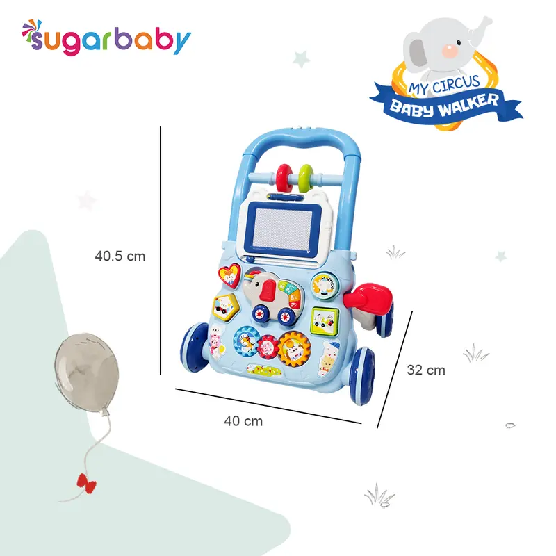 Sugar Baby My Circus Push Walker (Baby Walker)/ Mainan Dorong Bayi Green Pink 7