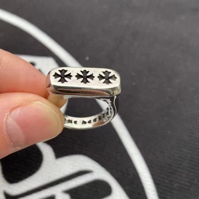 Ch Rings with Flat Head and a Three-flower Cross Glossy Ring - TikTok ...