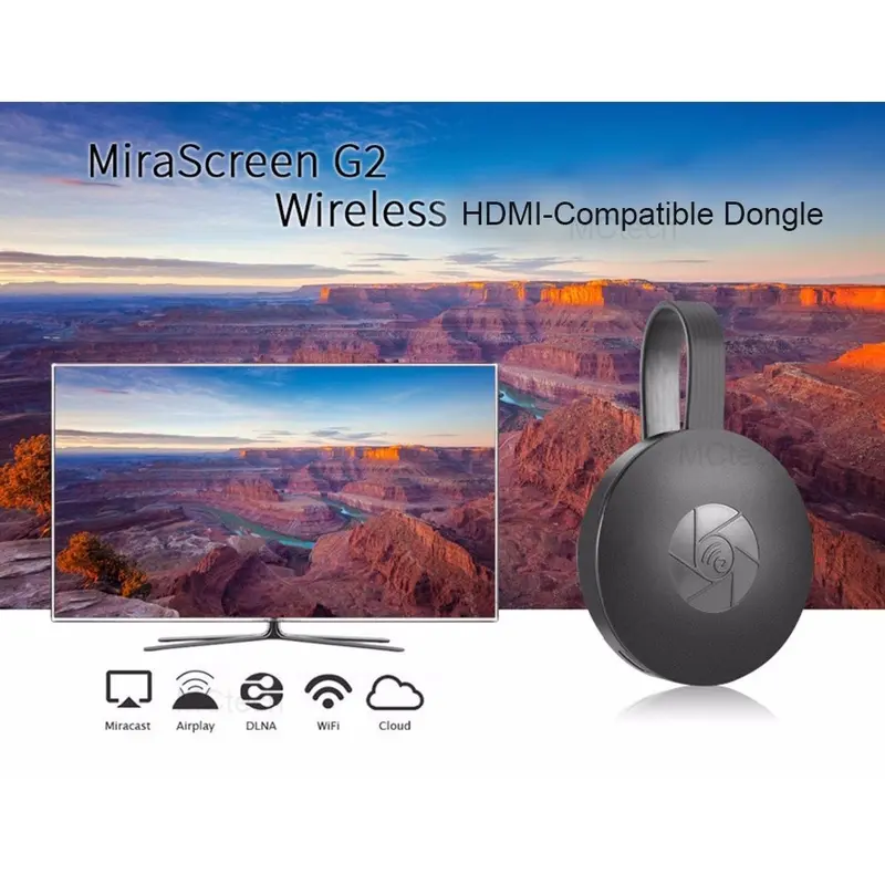 Chromecast G2, Chất Lượng Cao, Phát Trực Tiếp TV, HD, 4K, 1080P, Mirascreen, Miracast Không Dây, Google, Bộ Chuyển Đổi Hiển Thị Dongle HDMI, SeaFlash 7