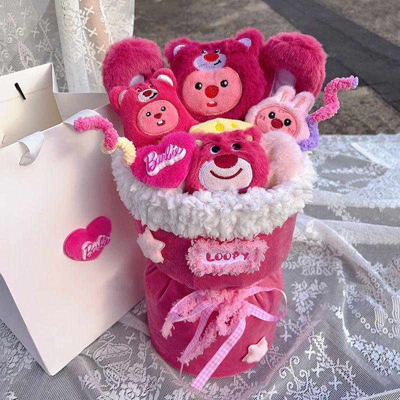 Bó Hoa Ruby Loopy, Đồ Chơi Nhồi Bông Hươu Nhỏ Dễ Thương Và Sáng Tạo, Thích Hợp Làm Quà Sinh Nhật Cho Bé Gái, Bạn Thân, Tốt Nghiệp, Giáng Sinh 6