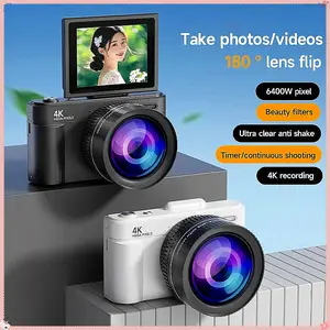For Vlog Tourism Digital camera 64million pixels 4K video zoom can flip 1801200mAh Autofcus system Digital Camera 18X selfie screen