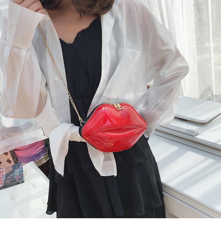 Product Introduction of Fashion Korean style chain lip small bag ins super hot women's bag all-match mini shoulder messenger bag 16