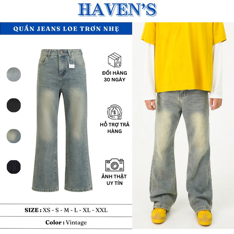 HAVEN'S | QUẦN JEANS TRƠN LOE NHẸ HAVEN'S quan  jean