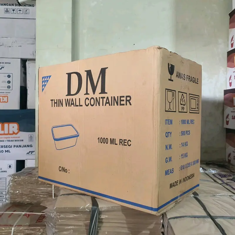 Thinwall DM 1000ml REC Plastik Packaging / REUSABLE - Tahan Panas - Anti Bocor - Ramah Lingkungan 1