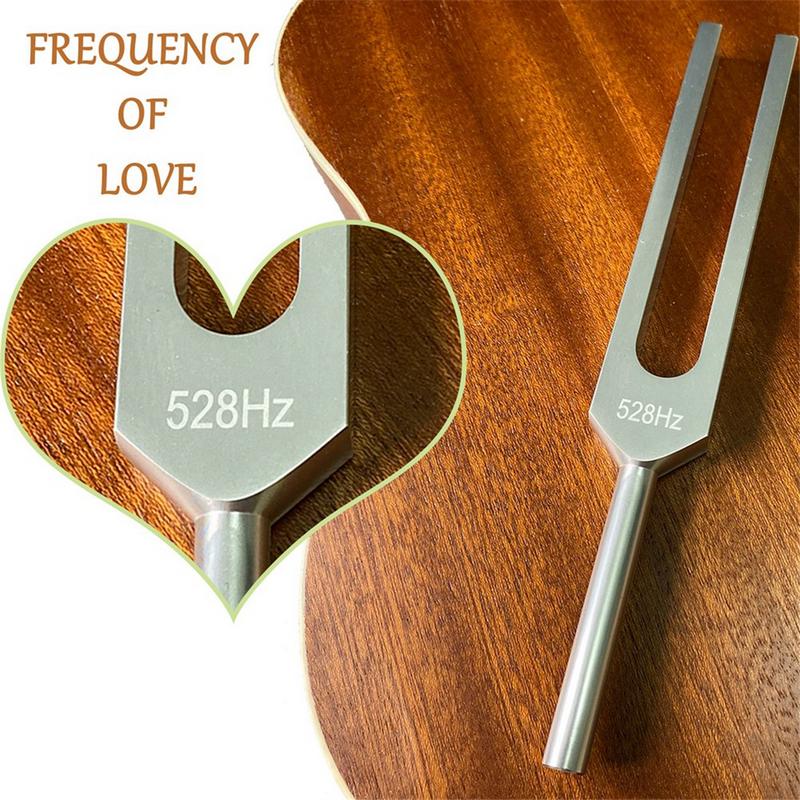 528Hz Tuning Fork with Resonance Box, Aluminum Alloy, Wooden Speaker, Perfect for SPA Aromatherapy, Resonance Teaching 3