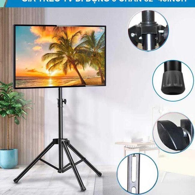  GIÁ TREO TIVI BA CHÂN DẠNG CỌC ErgoTek E1200 32 – 55 Inch - Xoay 360 Độ 