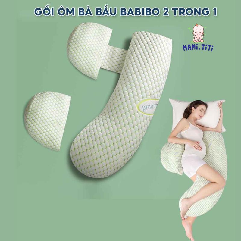 Gối ôm bà bầu kèm gối phụ cao cấp 2 chong 1, gối bầu cánh tiên giúp mẹ giảm tối đa đau lưng, nâng đỡ bụng giúp mẹ ngủ ngon Gối Ngủ