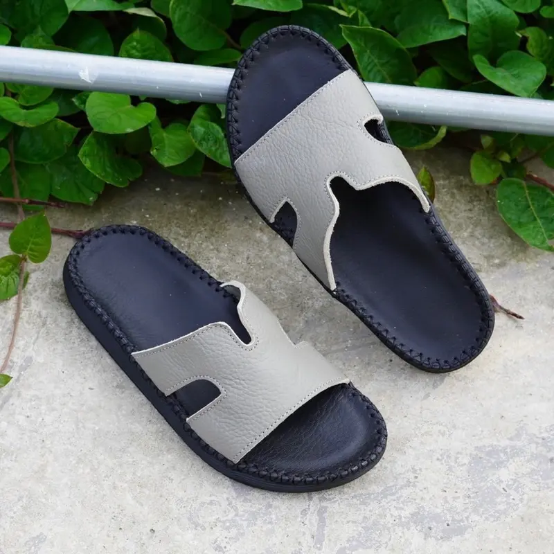 DéP Nam Quai Ngang Chữ K Halita , Đế Cao Su , May chỉ Viền Đế Bằng . 5