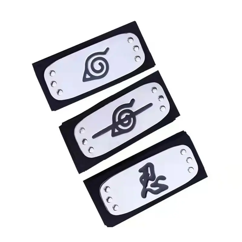 Băng đeo tay đeo hình lá Konoha Sasuke, Trang phục Anime Naruto Kakashi, Băng đô, Phụ kiện đội đầu, Cosplay 7