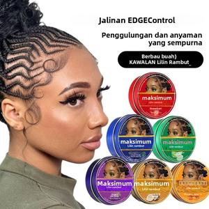Solekan Rambut, Lilin Rambut Tidak Berminyak, Membentuk, Berkilat, Tiada Sisa, untuk Rambut Jambang