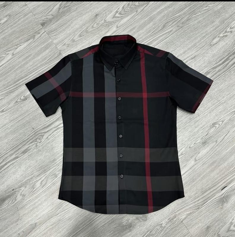 Áo sơ mi nam tay ngắn,tay dài phối kiểu màu xám đen sọc đỏ vải cotton thô dày dặn mềm mịn sang trọng-HẢI ĐĂNG STORE Menswear Cổ Tròn