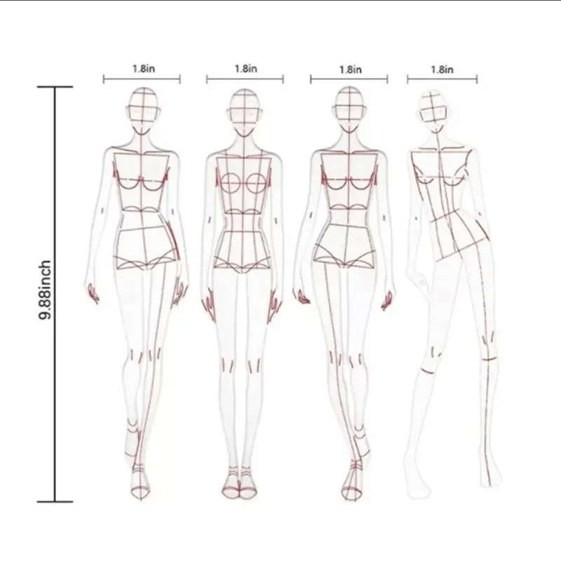 Fashion Sketching Ruler Sewing Penggaris Pola Busana Jahit 2