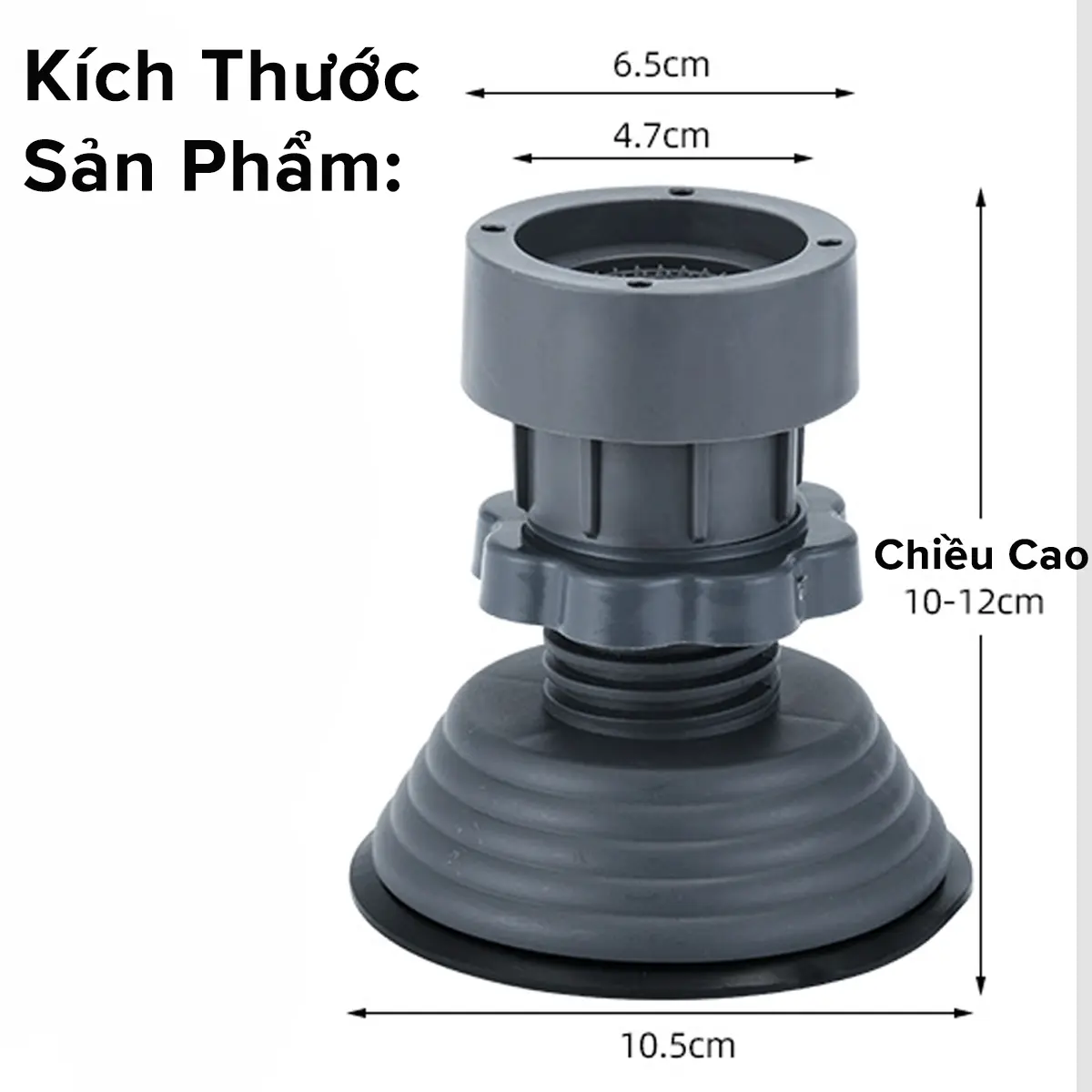 Bộ Chân Đế Kê Máy Giặt Tủ Lạnh 4 Miếng Chống Rung Chống Trơn Trượt Điều Chỉnh Tăng Giảm Chiều Cao Hãng Amalife