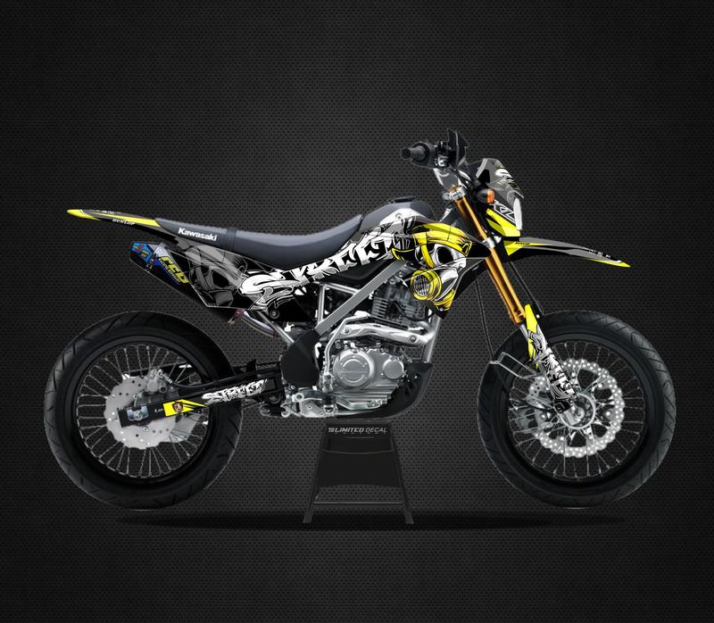 Decal Sticker KLX BF Xtreme 150 Stiker KLX Fullbody Supermoto KLX BF Graffiti KLX 007 2