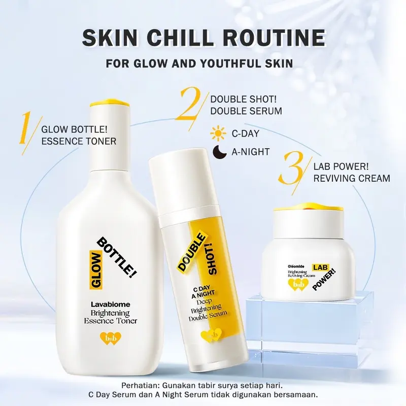 BNB barenbliss Meta-Glow Skin Chill Routine Set! Brightening Korean Skincare Set「28 Days Brightening」- Toner Serum Brigthening Cream 5
