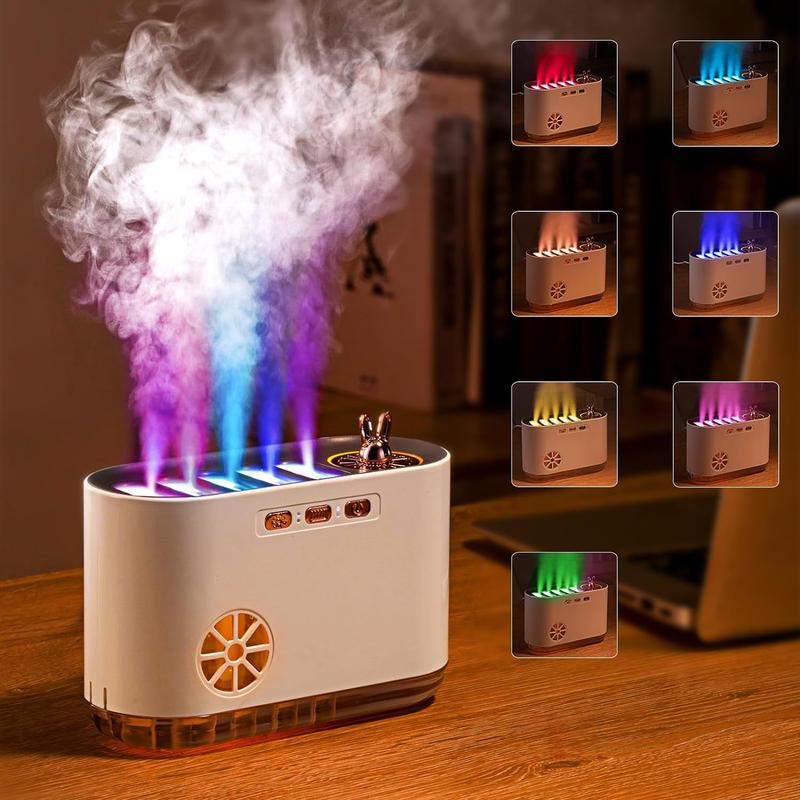 700ml RGB Color Changing Music Sync Humidifier, USB Powered Home Humidifier with Aroma Grid, Mini Humidifier for Bedroom, Gaming Room, Living Room, Essential Diffuser 4