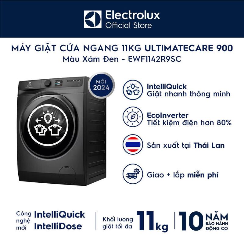 Máy giặt cửa ngang Electrolux 11kg UltimateCare 900 EWF1142R9SC EcoInverter - Giao Lắp 0Đ