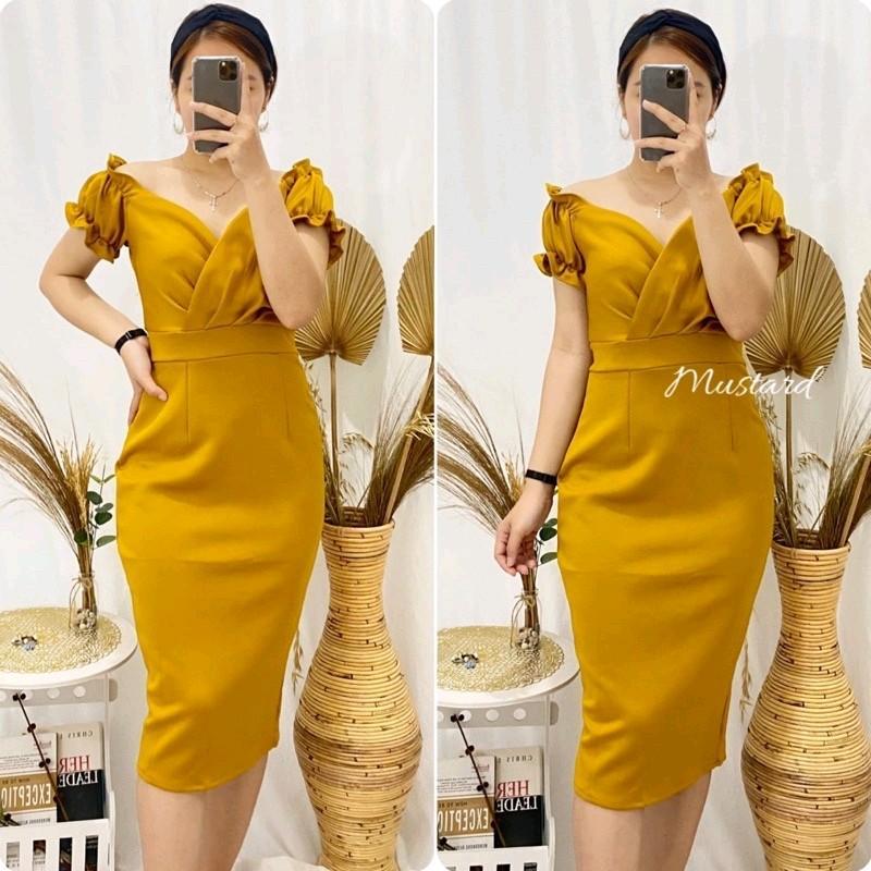 Product Introduction of Carolina Midi Dress Wanita Casual Baju Fit Lembut Linen 3