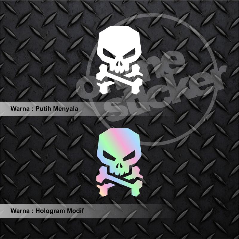 Stiker Tengkorak simpel | cutting menyala 2