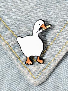 Broche de Diseño de Ganso de Dibujos Animados, Pasador de Aleación con Decoración de Animal de Moda Verano 2024 para Regalo de Vacaciones Diarias, Accesorios de Ropa para Hombres y Mujeres
