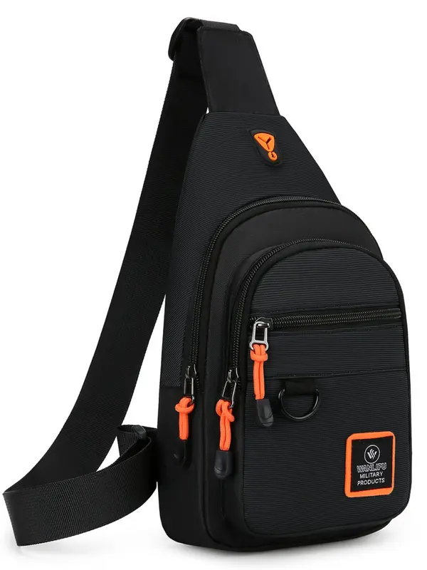 Durable Men's Casual Large Capacity Chest Bag, Multi-functional Sling Bag for Daily Commuting, Casual Trendy Versatile High-quality Daily Commuting Bag 0