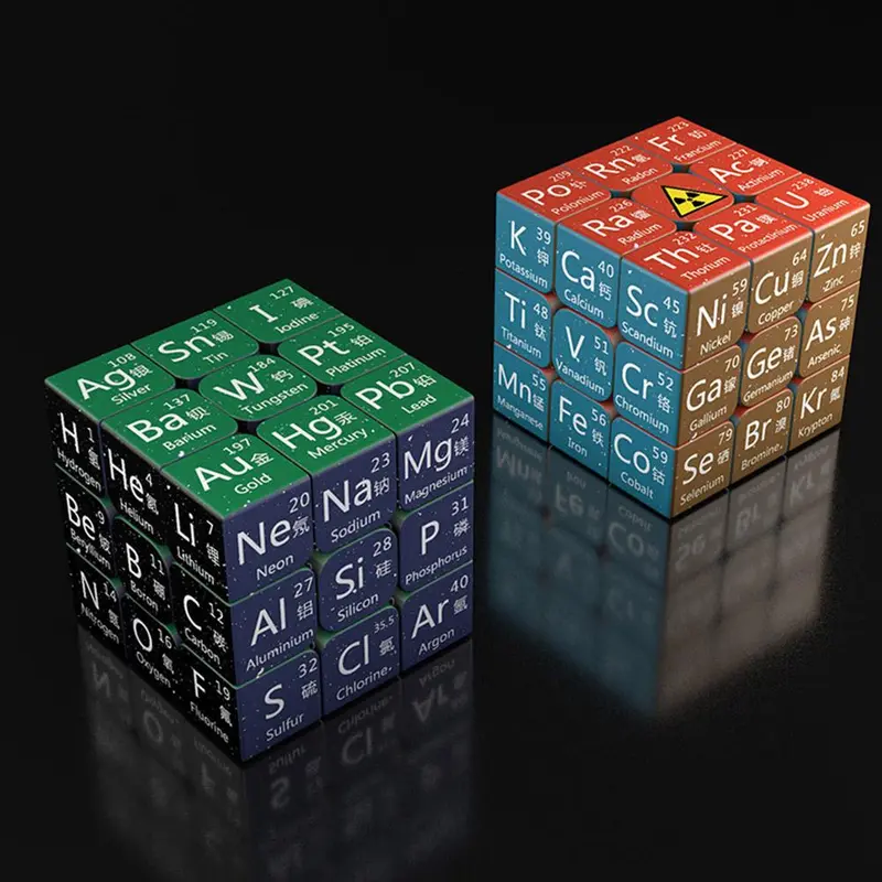 Đồ Chơi Khối Rubik, Thiết Kế Sáng Tạo, 3X3X3, Khối Lập Phương Ma Thuật, Khối Lập Phương Bộ Ghép Hình, Ma Thuật Hóa Học, Thích Hợp Cho Trẻ Em, Quà Tặng, N6S4 2