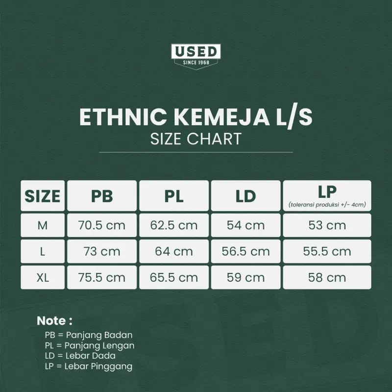 Used 1968 - Serene Kemeja Koko Pria Lengan Panjang 6