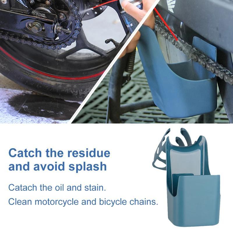 Product Introduction of Motorcycle Chain Cleaning Tool, Motorcycle Chain Oil Stain Storage Tool Box, Chain Oil Anti Splash Tool Set, Motorcycle & Bicycle Accessories 4