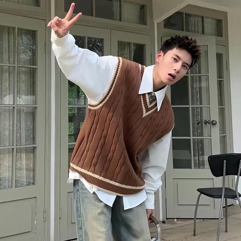 [Phạm Thoại x Dyaci] Áo Len Gile Nam Quảng Châu Sweater Unisex Cổ Tim Chữ V Chất Len Đẹp Kiểu Dáng Hàn Quốc DYACI AL97