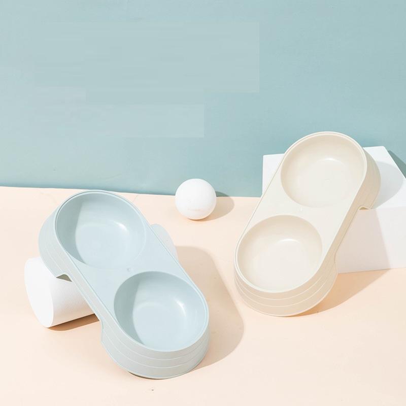Bát Ăn Đôi Cho Thú Cưng Nhỏ, Bát Đựng Nước Uống 25x12x3.7cm