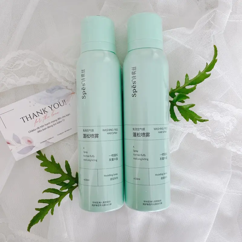 [Chai lớn 200ml] Chai xịt dầu gội khô Spes dry shampoo chính hãng giúp tóc hết bết dính, bồng bềnh tức thì không để lại vệt trắng 4