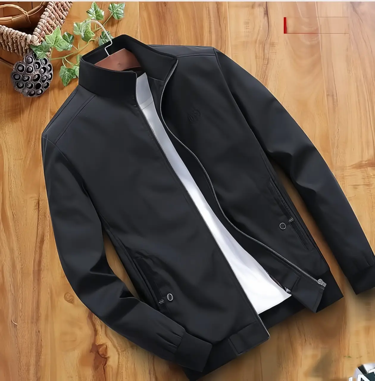Áo Khoác Nam Cao Cấp 2 lớp-Dù cán dày mịn-Có túi trong túi ngoài khóa kéo tiện lợi RON-LG3 Menswear Kem