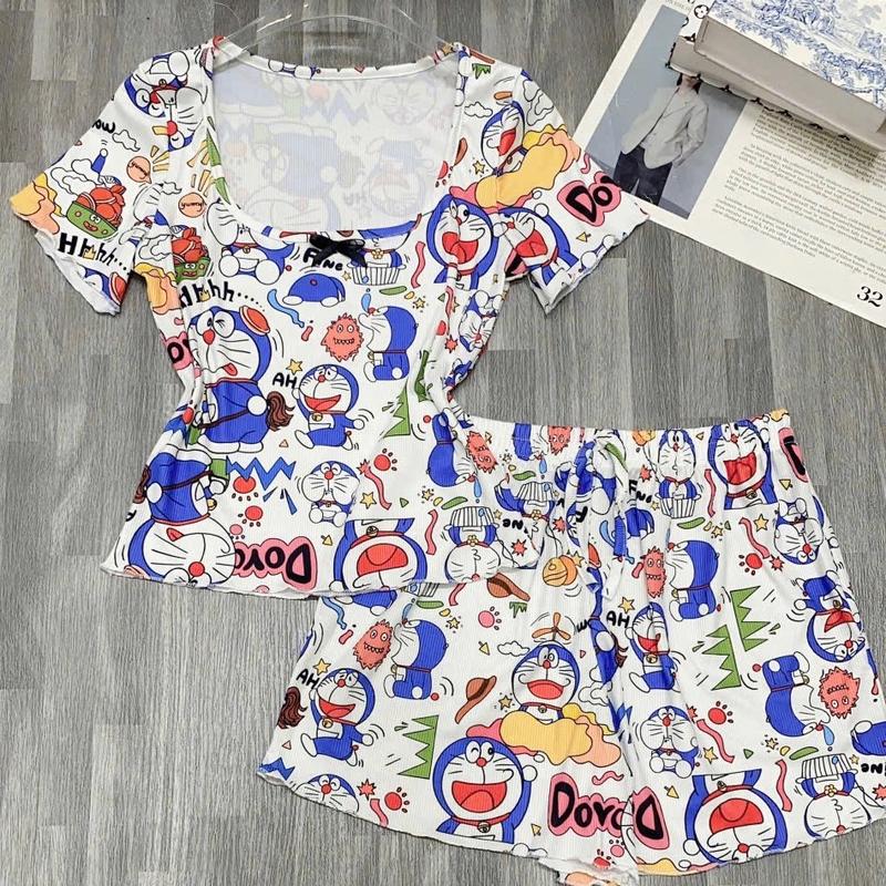 Sét bộ thun đùi hoạt hình dễ thương gân tăm mát mẽ - shopnghi85 2