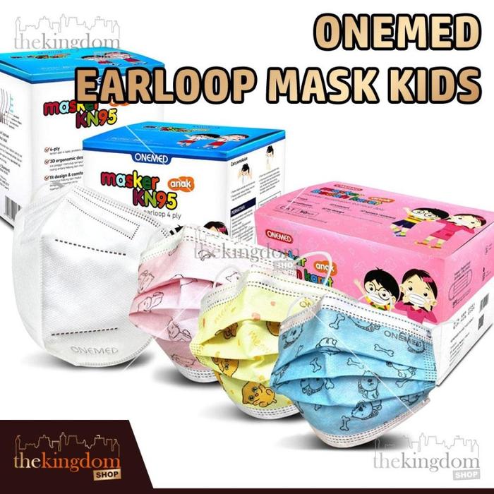 Jual Onemed 3ply Kids Earloop Mask Motif Cartoon /50 Masker Medis Anak ...