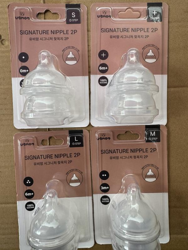 Núm Ty Thay Thế Bình Sữa UBMOM Cổ Rộng Size S/M/L/+ Dành Cho Bé núm  ti